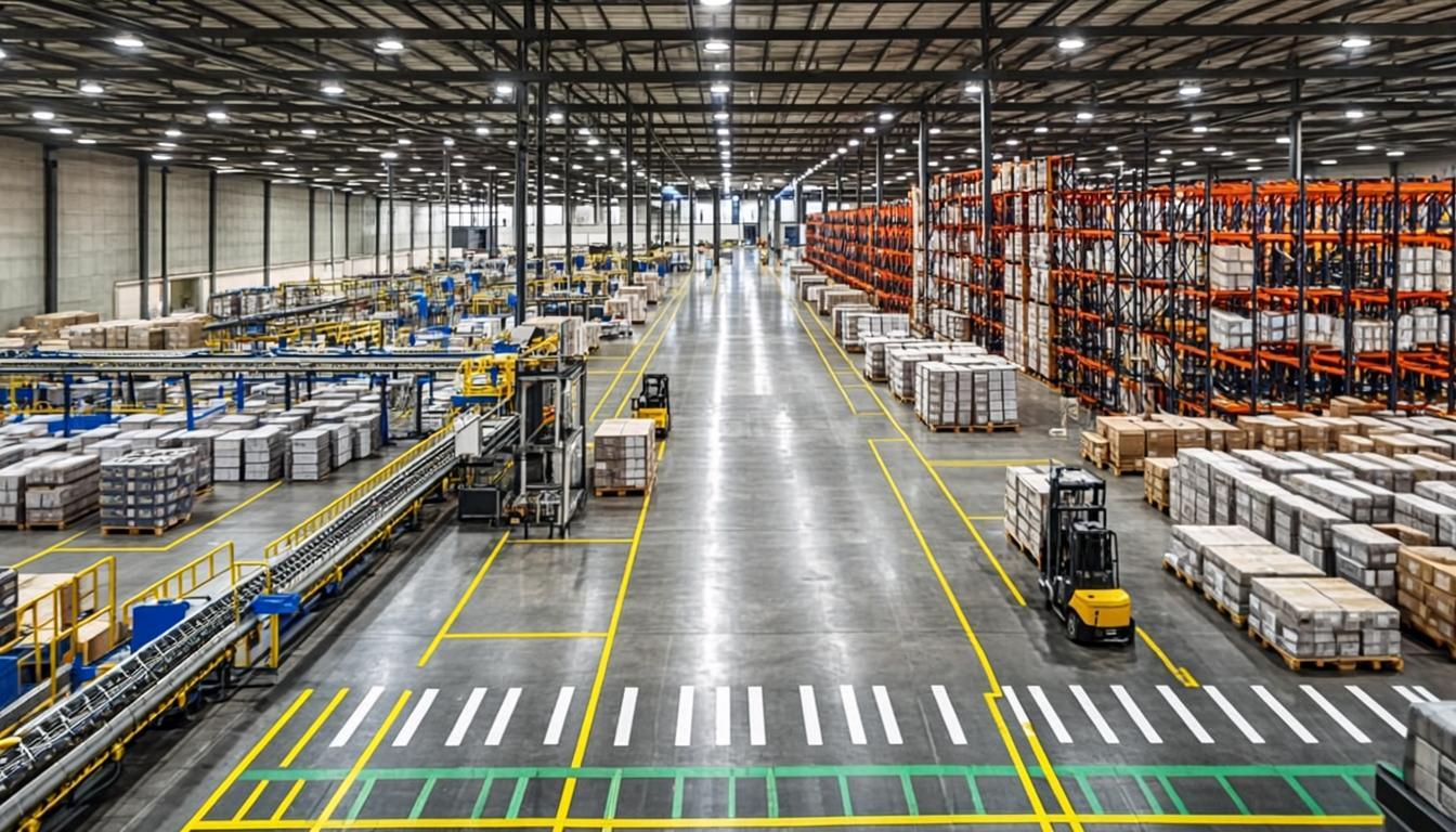 Riyadh Logistics Hub Warehouse Floor Marking — Warehouse Marking project in Riyadh